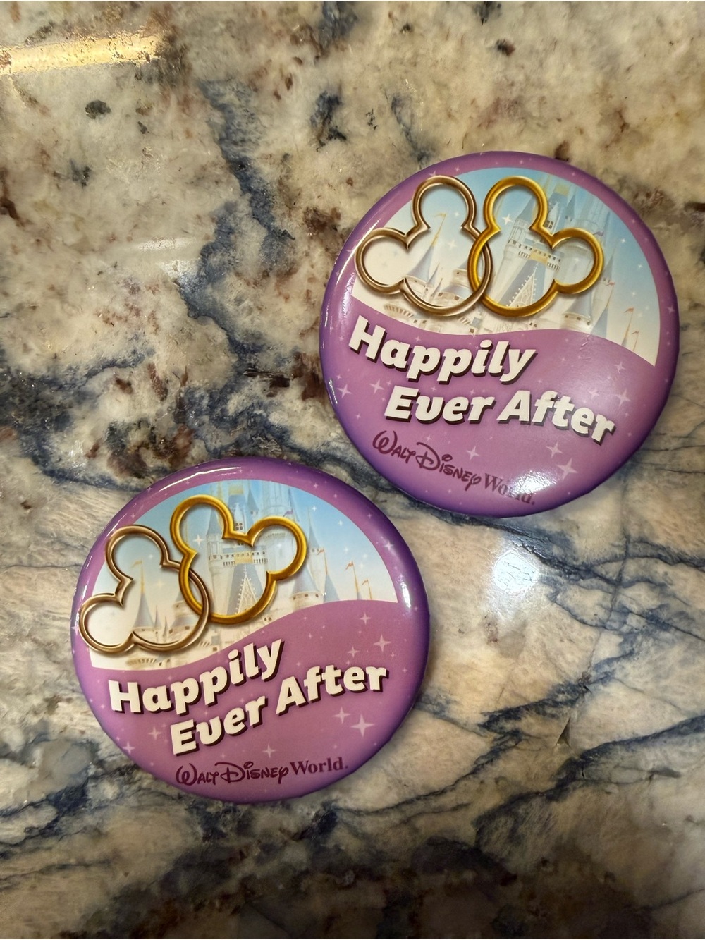 Walt Disney World Parks Happily Ever After 3" Pin Button Mickey Minnie Mouse